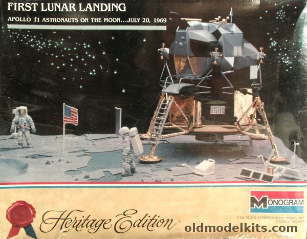 Monogram 1/48 First Lunar Landing - Apollo 11 Astronauts on the Moon - Heritage Edition Issue, 6060 plastic model kit